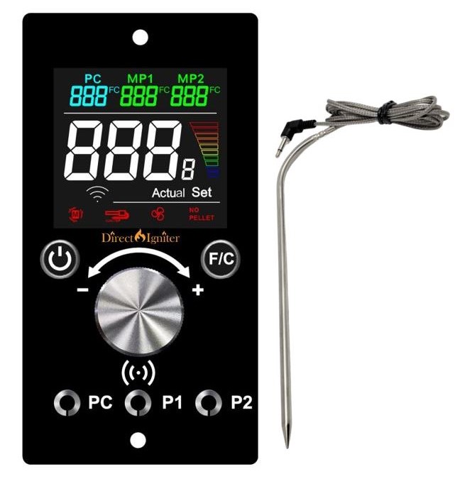 DIGITAL CONTROLLER THERMOSTAT WITH MEAT PROBES FOR TRAEGER & OTHER PELLET GRILLS 